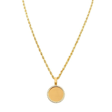 Diamond Memory Frame Pendant in 14k Gold 1.10 Ctw